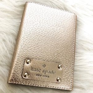 NWT Kate Spade Rose Gold Passport Holder